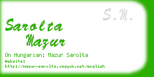 sarolta mazur business card